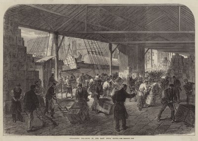 Déchargement des navires de thé dans les docks des Indes orientales - Sir John Charles Robinson